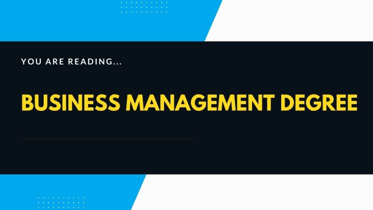 Business Management Degree in the USA