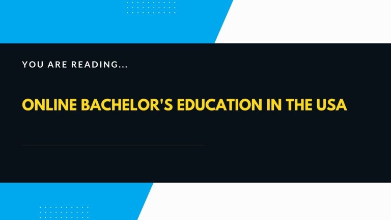 Online Bachelor's Education in the USA